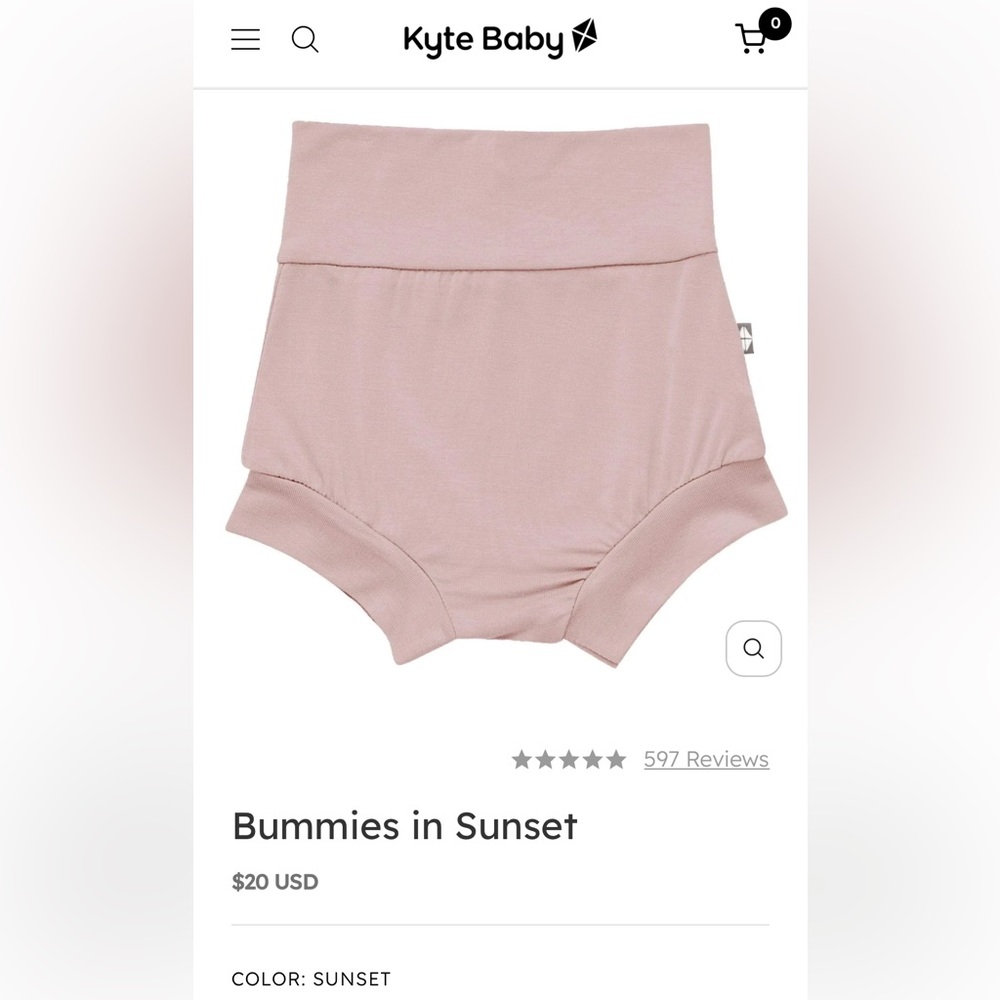 KYTE BABY BUMMIES IN SUNSET 6-12 m EUC!